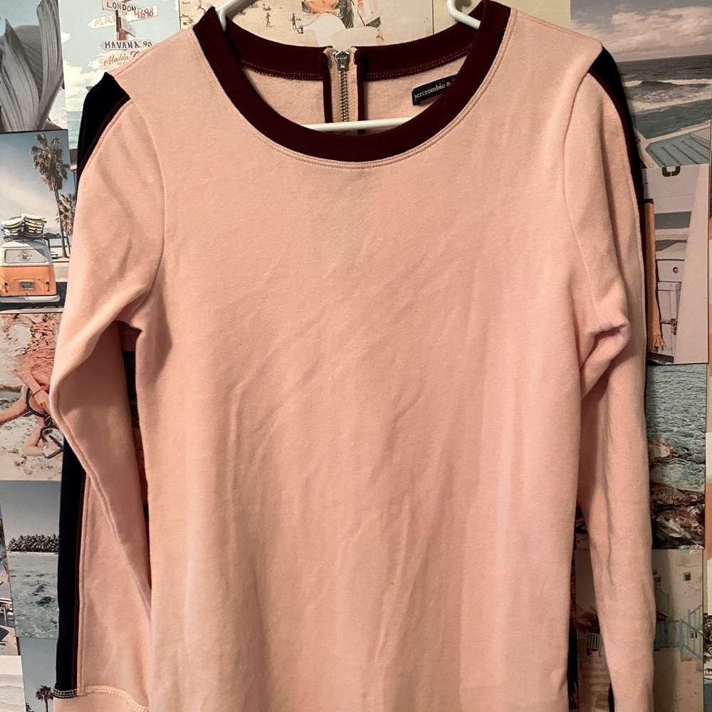 abercrombie pink fitted mini dress